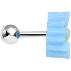 16G Aqua Desert Cactus Flower Cartilage Tragus Earring