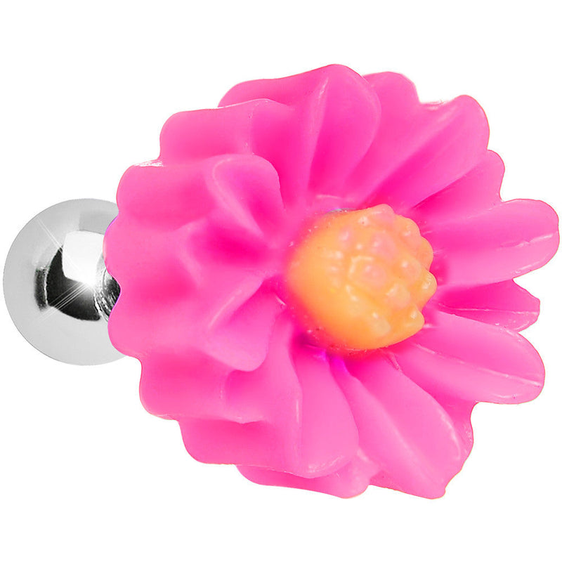 16G Hot Pink Desert Cactus Flower Cartilage Tragus Earring
