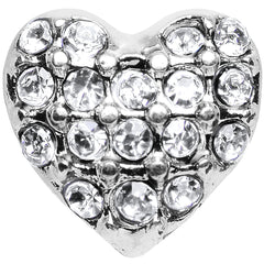 Clear Crystal 18G Faithful Heart Cartilage Tragus Earring