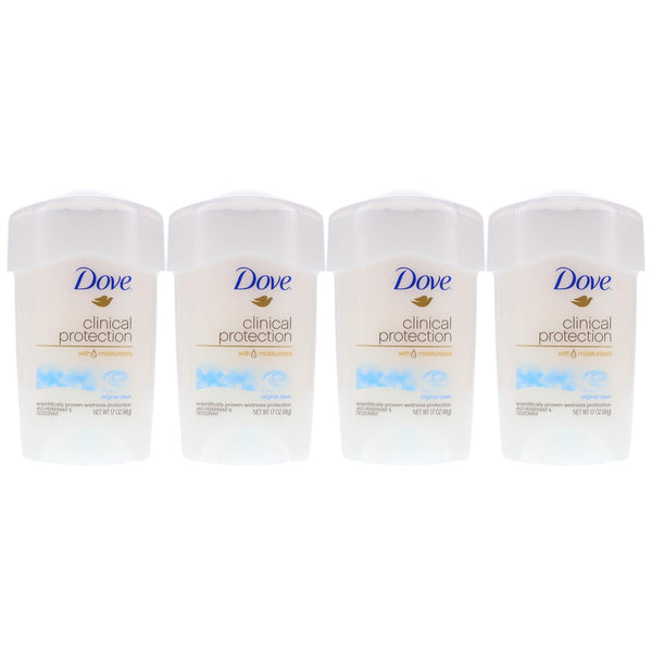 Dove Clinial Protection Deodorant Original Clean 1.7 oz (4 Pack) (Bundle)