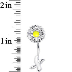 Stainless Steel Summer Daisy Flower Belly Ring