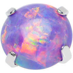 14G 5mm Faux Purple Prong Set Opal Titanium Dermal Top
