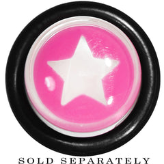 00G Clear Pink Acrylic Wish on a Star Taper