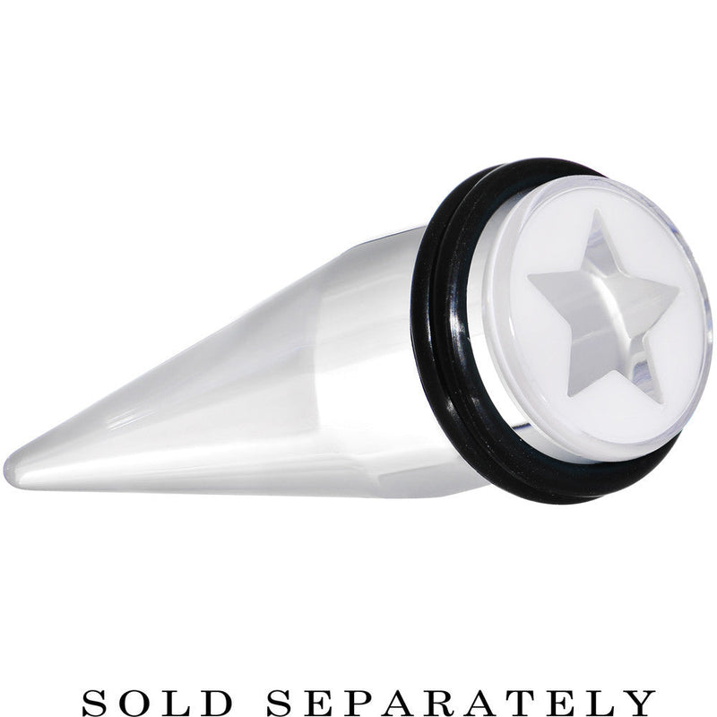 9/16 Clear White Acrylic Wish on a Star Taper