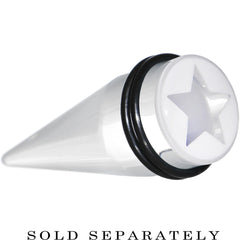 18mm Clear White Acrylic Wish on a Star Taper