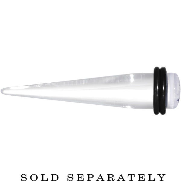 00G Clear White Acrylic Set Sail Nautical Anchor Taper