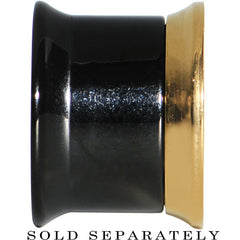 1/2 Black and Gold IP Gleaming Screw Fit Tunnel