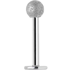 16G 5/16 Silver Sandblasted Steel Monroe Labret 3mm Ball