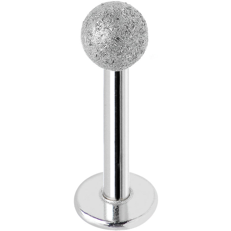 16G 5/16 Silver Sandblasted Steel Monroe Labret 3mm Ball