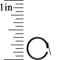 20G 5/16 Black IP Divine Cross Nose Hoop