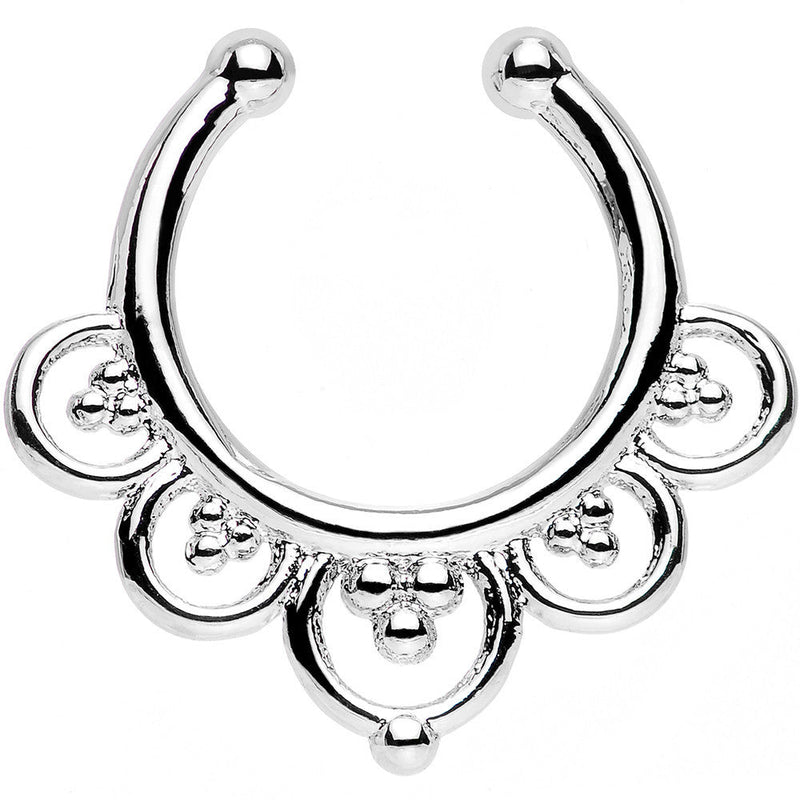 Beads and Balloons Non-Pierced Clip On Fake Septum Ring