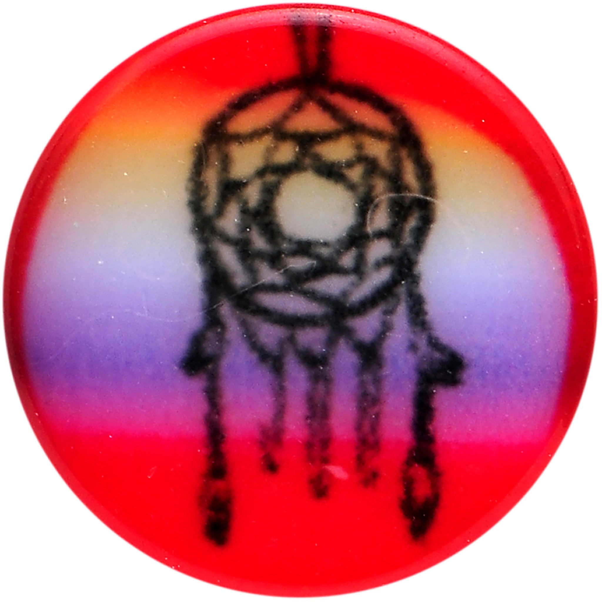 6G Rainbow Acrylic Groovy Dreamcatcher Single Flare Plug