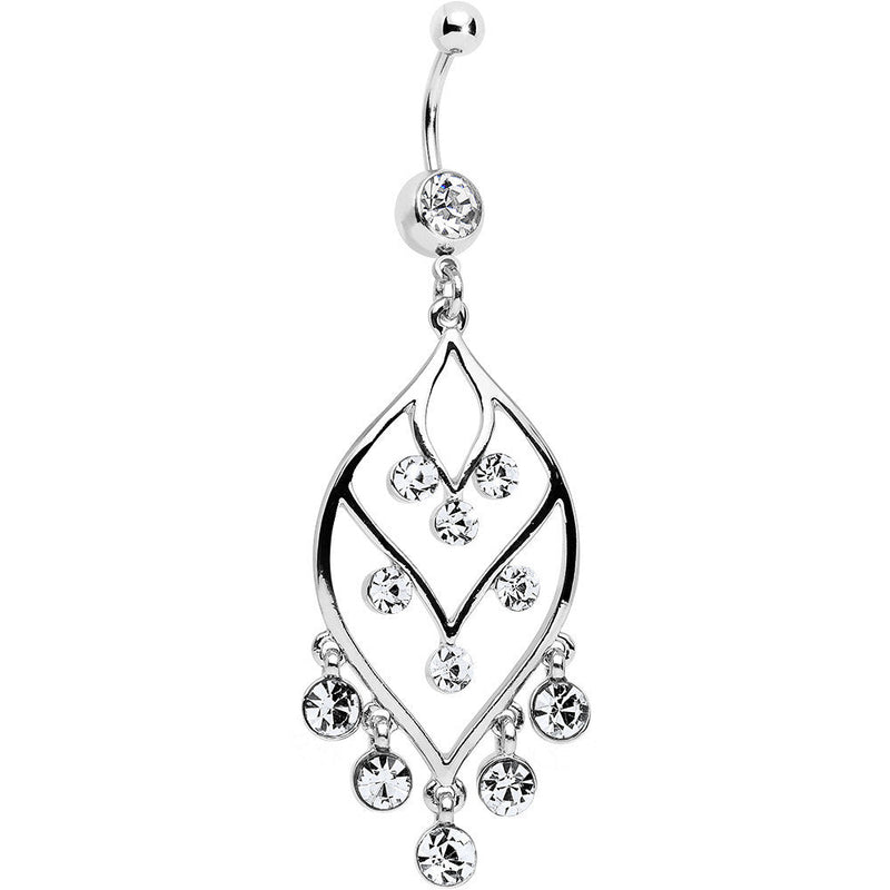 Clear Gem Victorian Chandelier Dangle Belly Ring