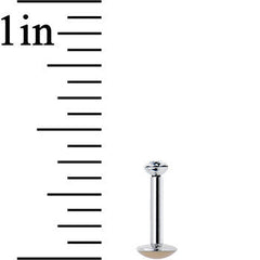16G 1/4 Handmade Labret Created with Crystals 2.5mm