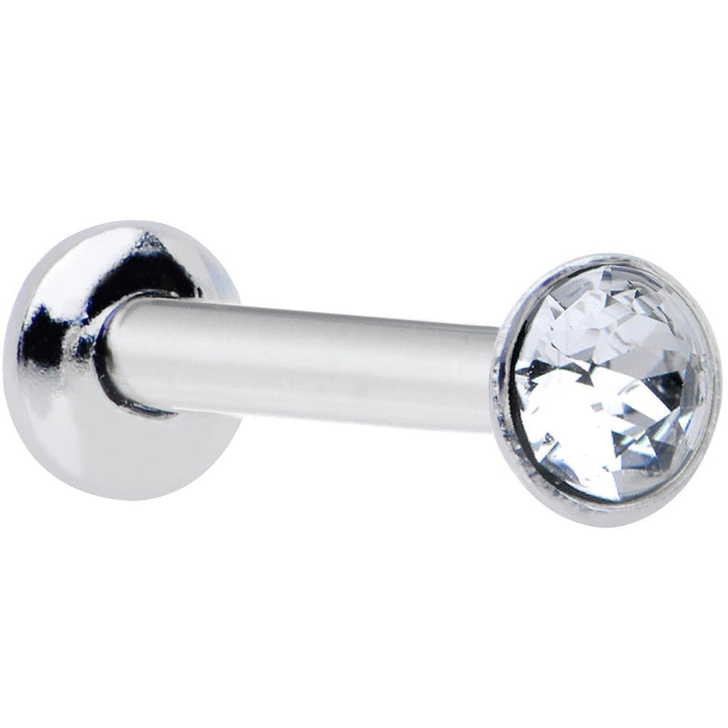 18G 1/4 Handmade Labret Created with Crystals 2.5mm