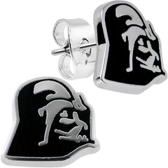 Officially Licensed Steel Star Wars Darth Vader Stud Earrings