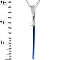 Officially Licensed Star Wars Blue Lightsaber Pendant Necklace
