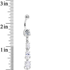 Clear Gem Sexy Drop Belly Ring