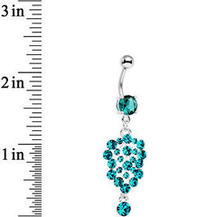 Aqua Gem Awestruck Angel Chandelier Dangle Belly Ring