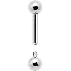 16G 1/4 Grade 23 Titanium 3mm Ball Internally Threaded Barbell