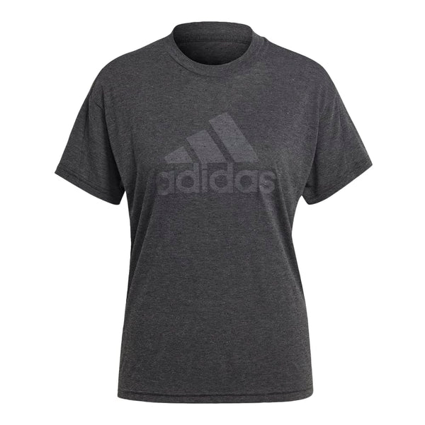 adidas Womens Future Icons Winners 3.0 T-Shirt Black Melange/Grey X-Large