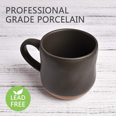 Bosmarlin Large Stoneware Speckled Coffee Mugs Set of 2, Big Tea Cup, 17 Oz, Dishwasher and Microwave Safe