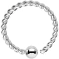 16G 3/8" So Twisted Captive Style Seamless Ring