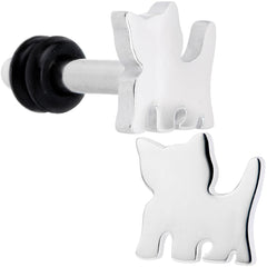 Steel Cat Lover Kitty Cat Single Flare Plug Set 14G to 0G