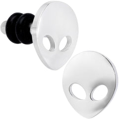 Steel Space Alien Single Flare Plug Set 14G to 2G