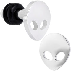 Steel Space Alien Single Flare Plug Set 14G to 2G