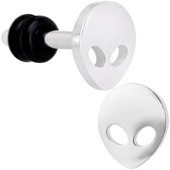Steel Space Alien Single Flare Plug Set 14G to 2G
