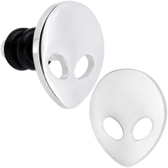 Steel Space Alien Single Flare Plug Set 14G to 2G