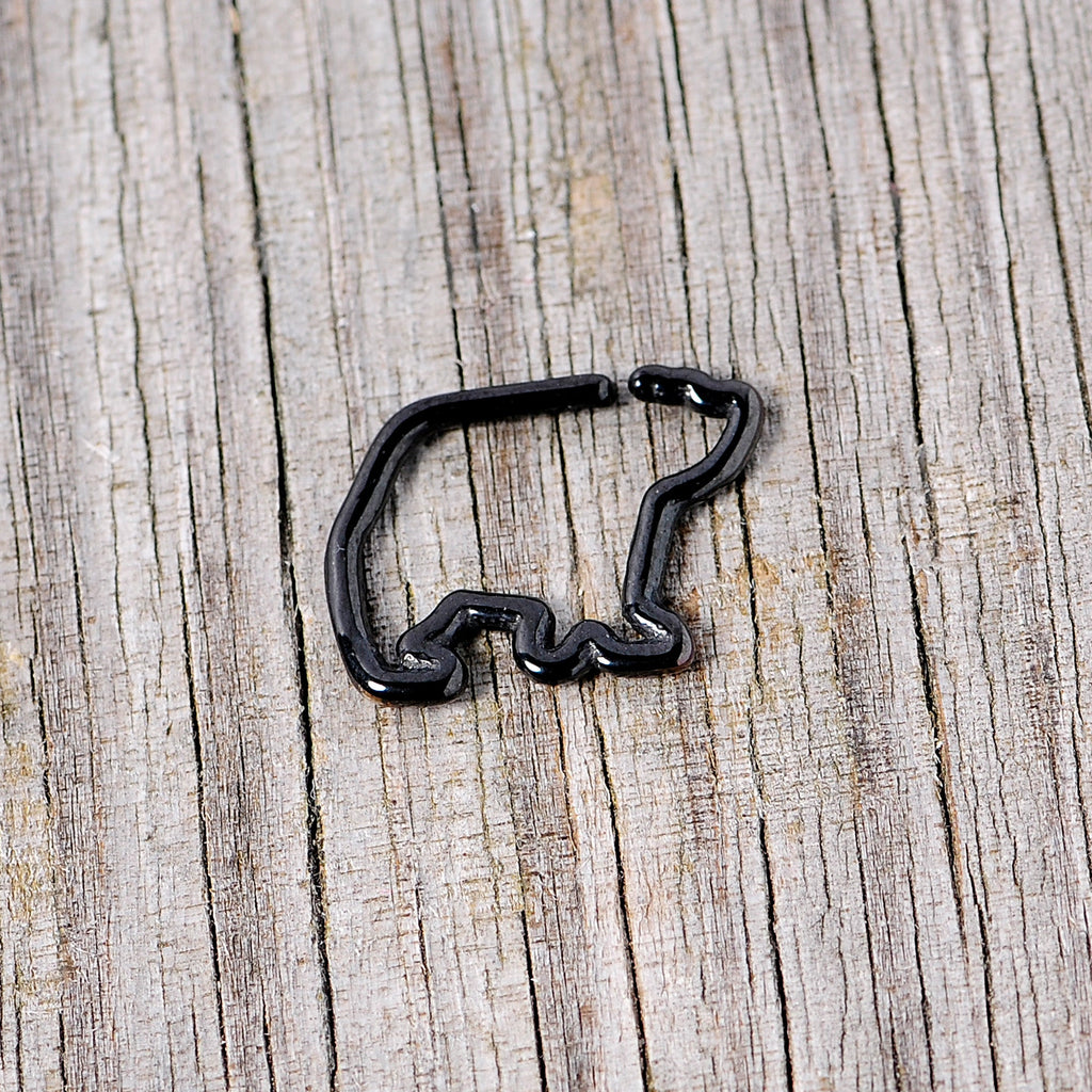 16G 5/16 Black Polar Bear Closure Ring
