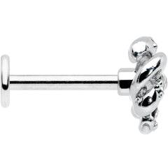 16G 5/16 Clear Gem Looping Bow Labret Monroe Tragus