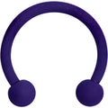 16G 3/8 Delicious Dark Purple Matte Horseshoe Circular Barbell