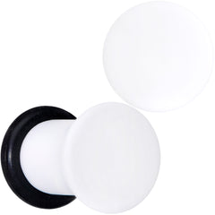 Wonderful White Matte Acrylic Single Flare Plug Set