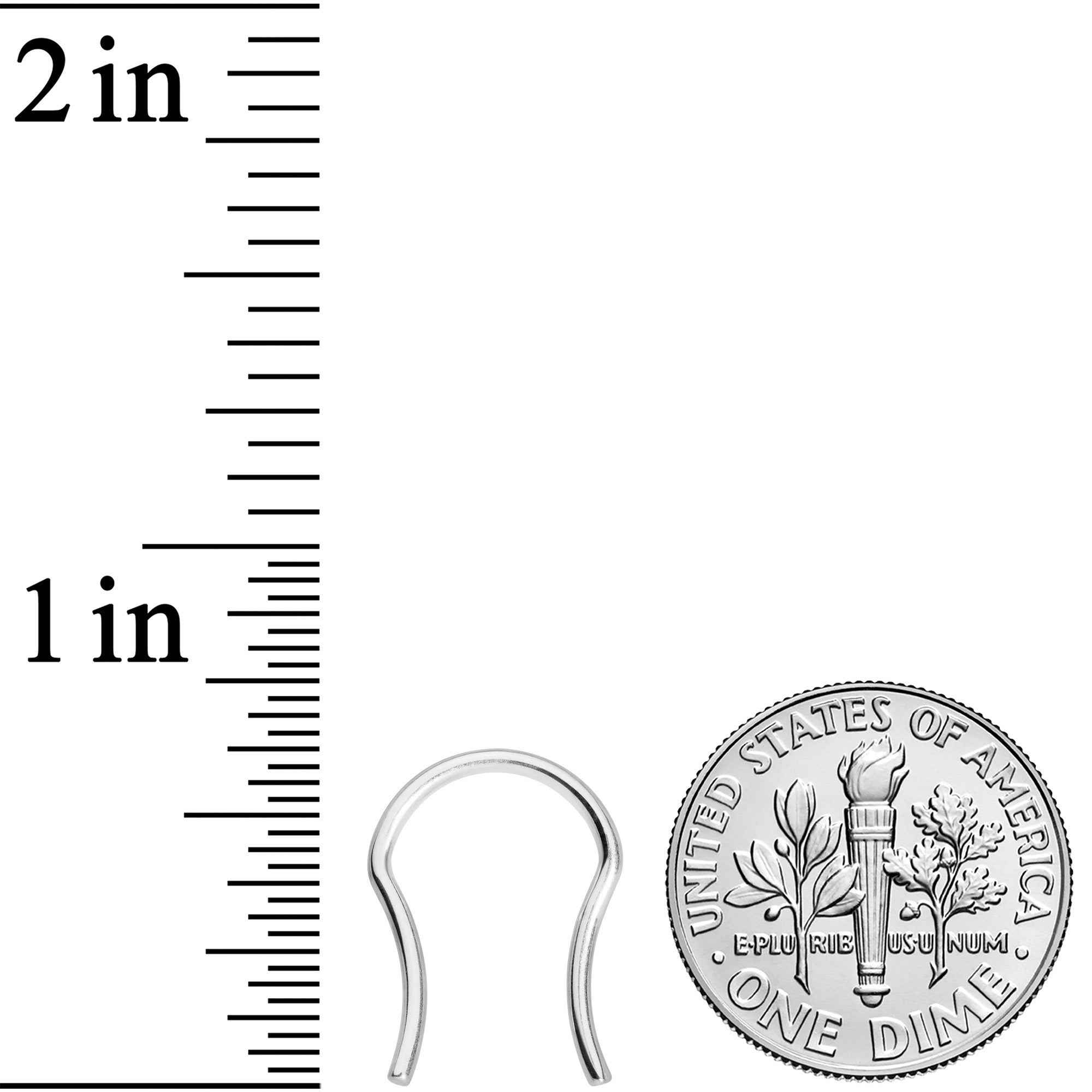 16G 5/8 ASTM F-136 Implant Grade Titanium Septum Retainer