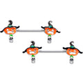14G 9/16 Pumpkin Witch Ghost Halloween Barbell Nipple Ring Set