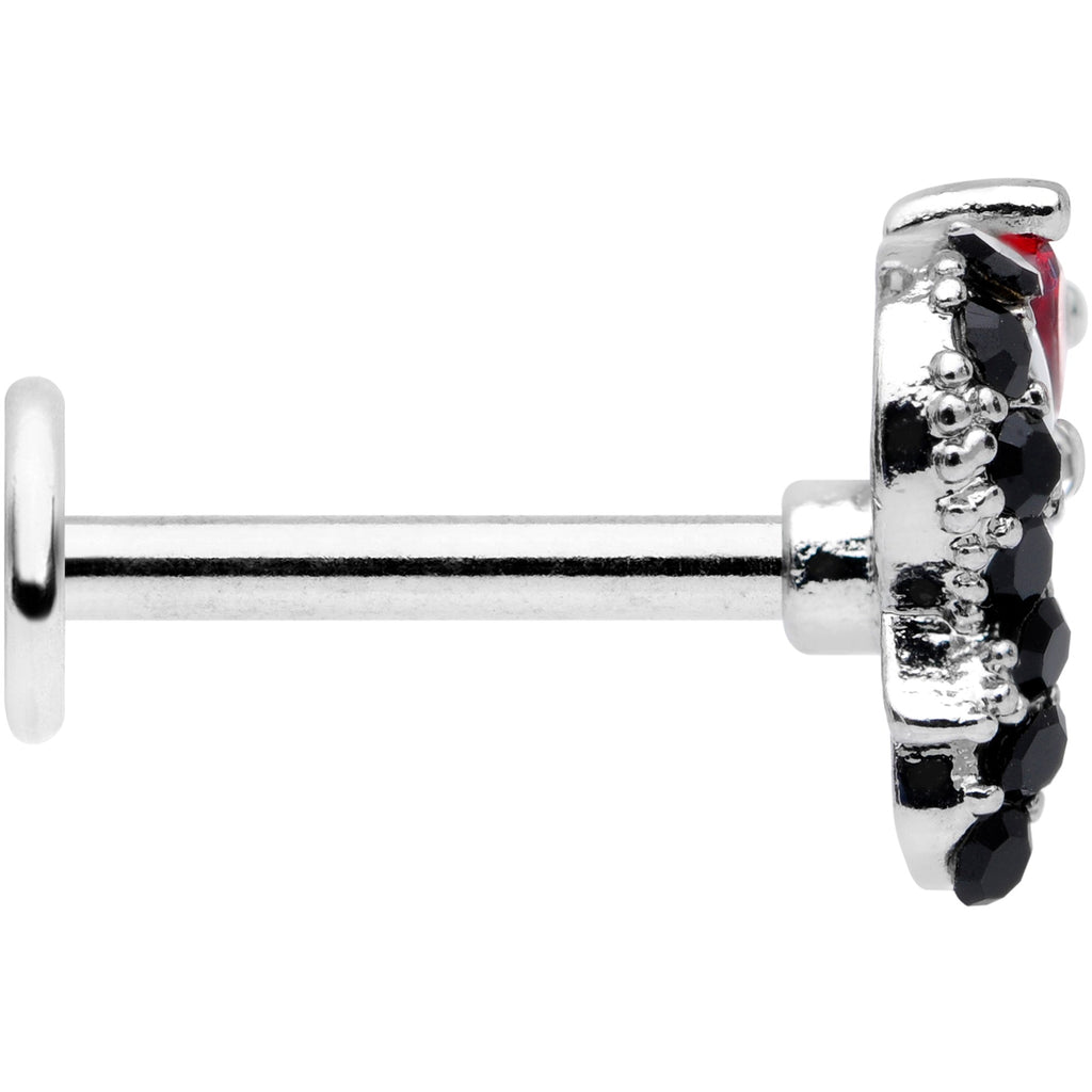 16G 5/16 Red Gem Penguin Valentines Day Labret Monroe Tragus