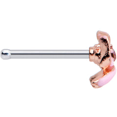20G 1/4 Pink Gem Pink Pretty Bow Nose Bone