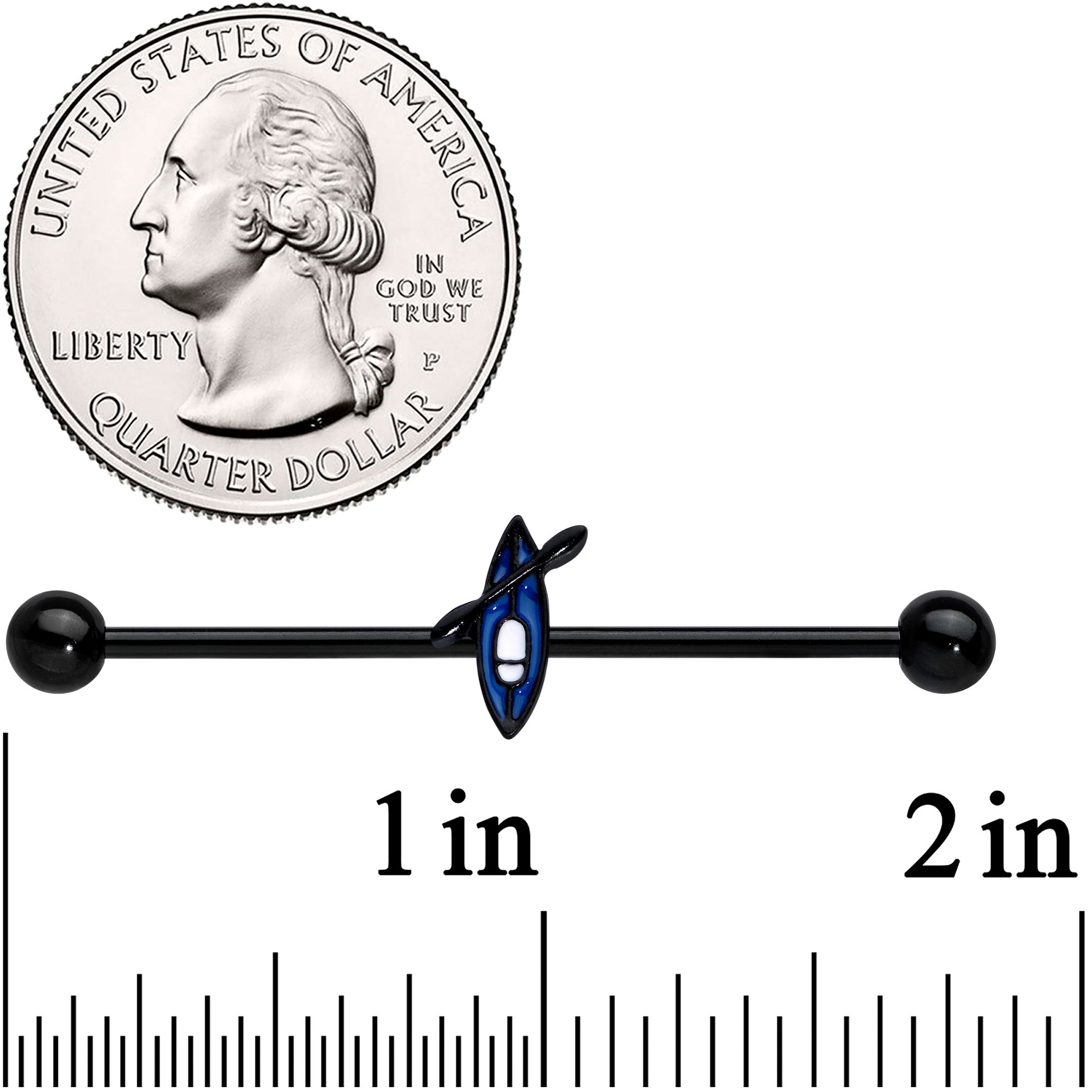 14G Black Blue Summer Kayak Boat Industrial Barbell 38mm