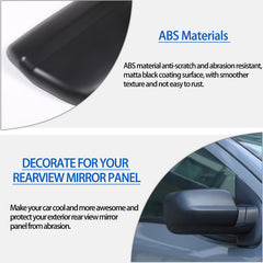 Door Rear View Mirror Cover Compatible with Nissan Titan 2016-2023, ABS Auto Exterior Side Rearview Mirror Protective Trim Cap Accessories 2Pcs (Carbon Fiber Pattern)
