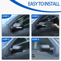 Door Rear View Mirror Cover Compatible with Nissan Titan 2016-2023, ABS Auto Exterior Side Rearview Mirror Protective Trim Cap Accessories 2Pcs (Carbon Fiber Pattern)