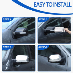 Door Rear View Mirror Cover Compatible with Nissan Titan 2016-2023, ABS Auto Exterior Side Rearview Mirror Protective Trim Cap Accessories 2Pcs (Carbon Fiber Pattern)
