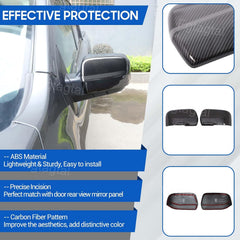 Door Rear View Mirror Cover Compatible with Nissan Titan 2016-2023, ABS Auto Exterior Side Rearview Mirror Protective Trim Cap Accessories 2Pcs (Carbon Fiber Pattern)