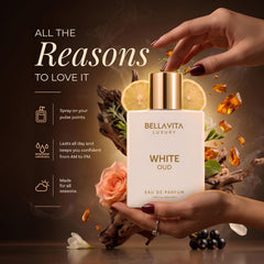BellaVita Luxury Perfume Duo Honey Oud Eau de Parfum (3.4 fl. oz.) + White Oud Eau de Parfum (3.4 fl. oz.) | Long-Lasting, Vegan & Cruelty-Free Fragrances for Every Occasion