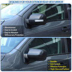 Door Rear View Mirror Cover Compatible with Nissan Titan 2016-2023, ABS Auto Exterior Side Rearview Mirror Protective Trim Cap Accessories 2Pcs (Carbon Fiber Pattern)
