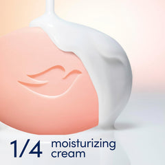 Dove Beauty Bar Soap Rebalancing White Peach & Rice Milk 6 Count for a Nourished and Moisturized Skin, with ¼ Moisturizing Cream Plant-Based Formula, 3.75 oz