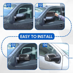 Door Rear View Mirror Cover Compatible with Nissan Titan 2016-2023, ABS Auto Exterior Side Rearview Mirror Protective Trim Cap Accessories 2Pcs (Carbon Fiber Pattern)