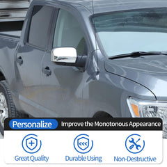 Door Rear View Mirror Cover Compatible with Nissan Titan 2016-2023, ABS Auto Exterior Side Rearview Mirror Protective Trim Cap Accessories 2Pcs (Carbon Fiber Pattern)